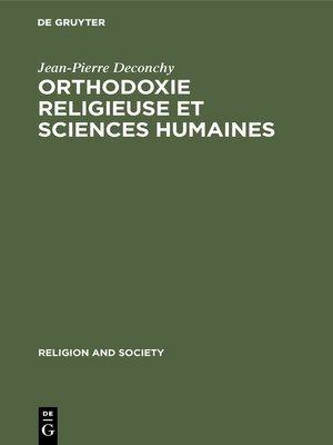 cover image of Orthodoxie religieuse et sciences humaines